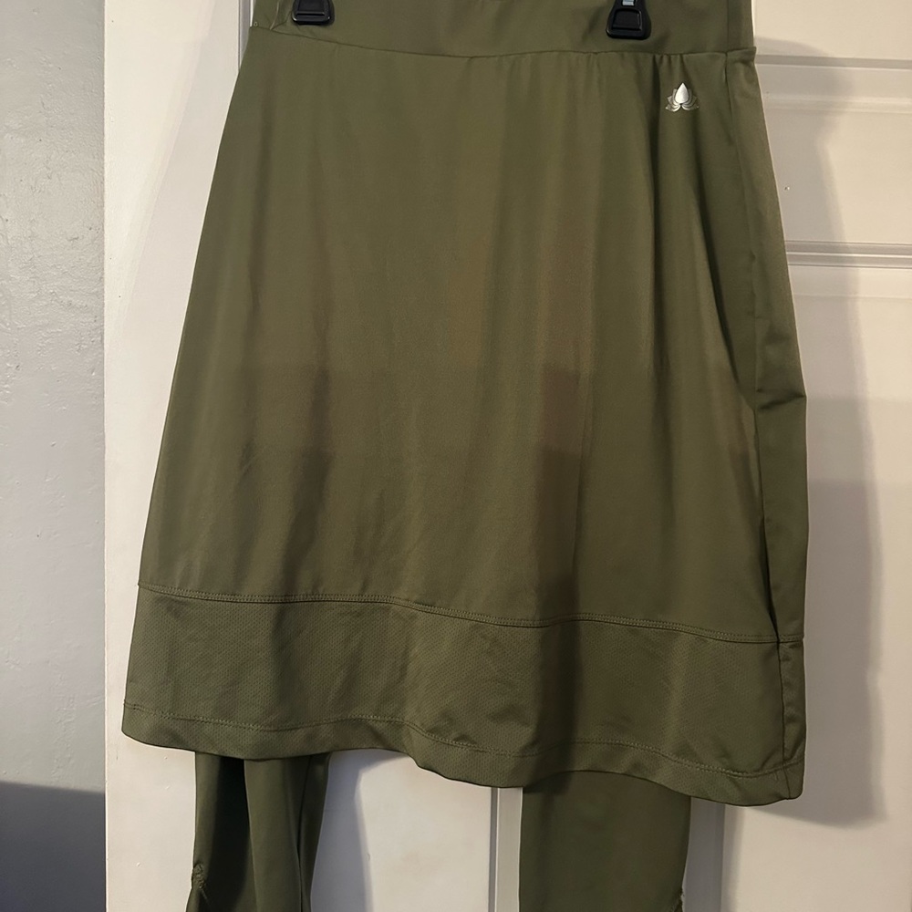 Chic Olive Green Skater Skirt